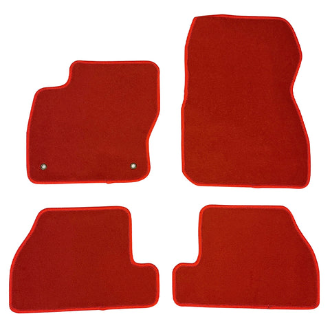 11-15 Ford Focus Car Auto Floor Mats Liner Front Rear Nylon Red Carpets 4PC