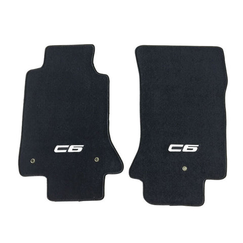 05-13 Chevy Corvette C6 OE Factory Floor Mat Carpet Nylon Black with Custom Logo