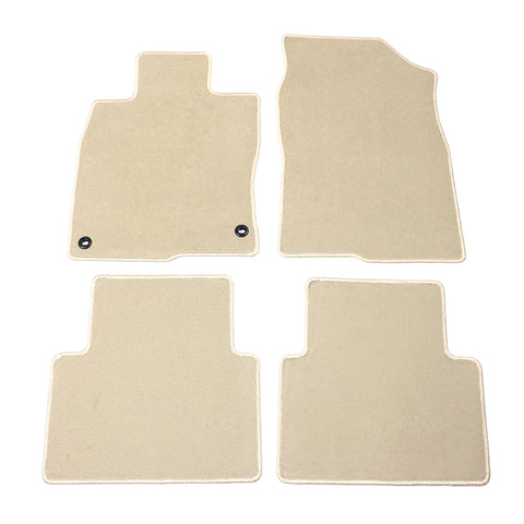 16-21 Honda Civic Car Floor Mats Liner Front Rear - Nylon Beige Carpets 4PCS