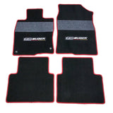 16-18 Honda Civic Sedan OE Factory Fit Mugen Floor Mats Black W/ Gray Stripe