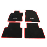 16-21 Honda Civic Floor Mats Carpet Front Rear Black Nylon W/ Red Edge & FK