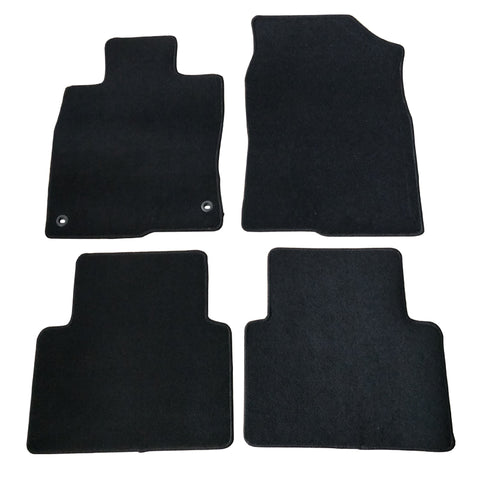 16-18 Honda Civic 4DR Sedan Floor Mats Carpet Front & Rear Black 4PC -Nylon