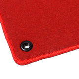 16-21 Honda Civic Car Floor Mats Liner Front Rear Nylon Red Carpets 4PCS