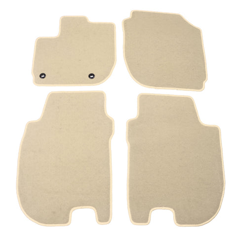 15-18 Honda Fit Car Floor Mats Liner Front Rear Nylon Beige Carpets 4PCS