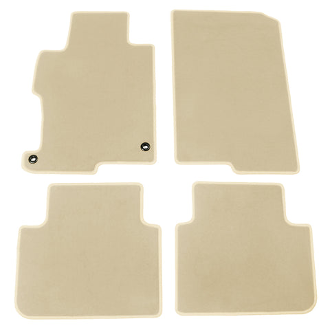 13-17 Honda Accord 4DR Floor Mats Liner Front Rear Nylon Beige Carpets 4PCS