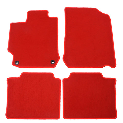 12-17 Toyota Camry Car Floor Mats Liner Front Rear Nylon Red Carpets 4PCS