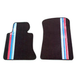 98-06 BMW 3-Series E46 Floor Mats Black With 3 Colors Strips