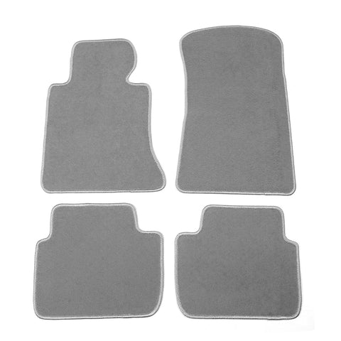 98-06 BMW E46 3-Series Floor Mats Liner Front Rear Nylon Grey Carpets 4PCS