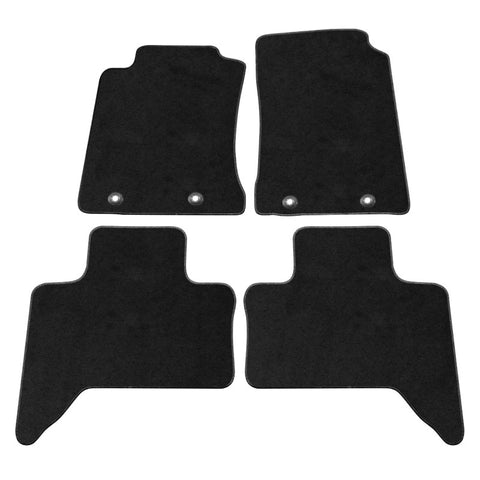 11-14 Toyota Tacoma Xtra Cab Floormats Black 4 Pieces Nylon