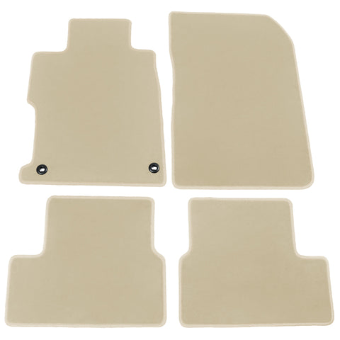 12-13 Honda Civic Coupe Floor Mats Liner Front Rear Nylon Beige Carpets 4PC