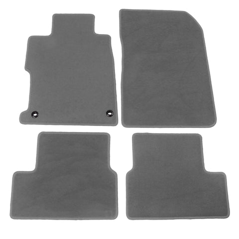 12-13 Honda Civic Coupe Floor Mats Liner Front Rear Nylon Grey Carpets 4PC