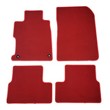 12-13 Honda Civic Coupe Floor Mats Liner Front Rear - Nylon Red Carpets 4PC