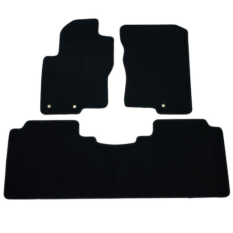 14-17 Nissan Frontier Floor Mats Carpets Front & Rear 3PC Black Nylon