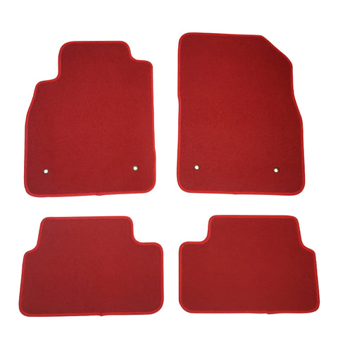 08-16 Chevrolet Cruze Floor Mats Liner Front Rear Nylon Red Carpets