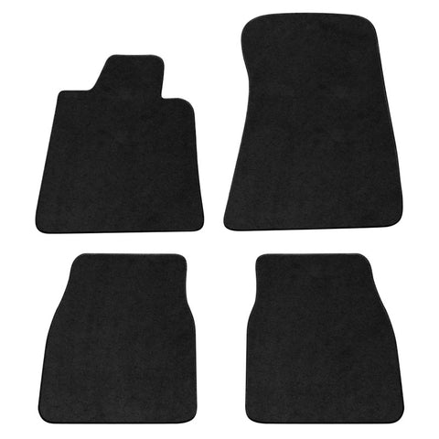 84-91 BMW 3 Series E30 Coupe Floor Mats Carpet Front & Rear 4 Piece Black Nylon