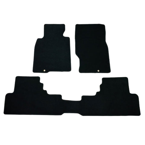 08-13 Infiniti G37 Coupe Floor Mats Carpets Front & Rear 3PC Black Nylon