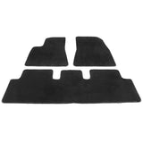 17-23 Tesla Model 3 Floor Mats Front and Second Row - Black Nylon