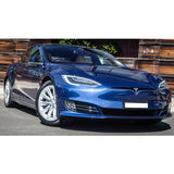 12-19 Tesla Model S Floor Mats Front and Second Row - Black Nylon
