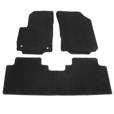 18-20 Chevy Equinox Floor Mats Carpet Front & Rear 3PC Set Black Polyester