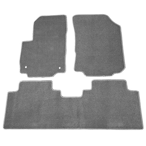 18-20 Chevy Equinox Floor Mats Carpet Front & Rear 3PC Set Grey Polyester