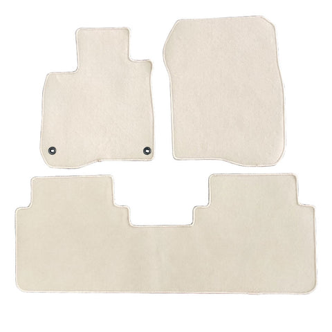 17-21 Honda CR-V Nylon Car Floor Mats Carpet Front & Rear 3PC Set - Beige