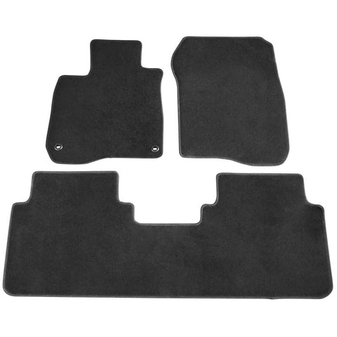 17-21 Honda CR-V Nylon Car Floor Mats Carpet Front & Rear 3PC Set - Black