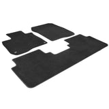 17-21 Honda CR-V Nylon Car Floor Mats Carpet Front & Rear 3PC Set - Black