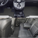 17-21 Honda CR-V Nylon Car Floor Mats Carpet Front & Rear 3PC Set - Grey