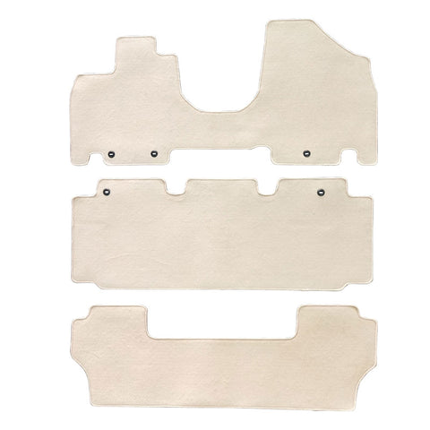 11-17 Honda Odyssey Nylon Car Floor Mats Carpet Front & Rear 3PC Set Beige