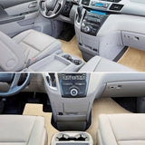 11-17 Honda Odyssey Nylon Car Floor Mats Carpet Front & Rear 3PC Set Beige