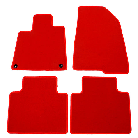 18-22 Honda Accord Car Floor Mats Liner Front Rear Nylon Red Carpets 4PC