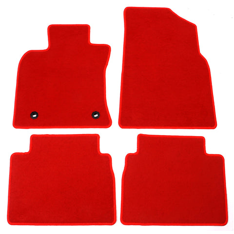 18-22 Toyota Camry Car Floor Mats Liner Front Rear Nylon Red Carpets 4PC