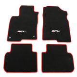 22-23 Honda Civic Floor Mats Carpet Front Rear Black Nylon W/ Red Edge & FL