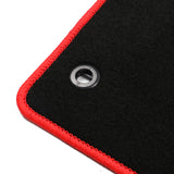 22-23 Honda Civic Floor Mats Carpet Front Rear Black Nylon W/ Red Edge & FL