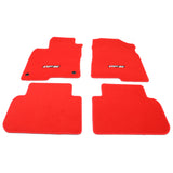 22-23 Honda Civic Floor Mats Carpet Front Rear Red Nylon W/ FE Logo - 4PCS