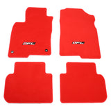 22-23 Honda Civic Floor Mats Carpet Front Rear Red Nylon W/ FL Logo - 4PCS