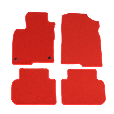 2022 Honda Civic Sedan Car Floor Mats Liner Front Rear Nylon Red Carpet 4PC