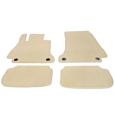 18-23 Benz W238 E-Class Nylon Floor Mats Liner Beige Front Rear Carpets Set