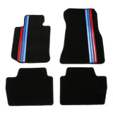 21-23 BMW G22 4 Series Nylon Floor Mats Front Rear Carpet Black Color Strip