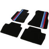21-23 BMW G22 4 Series Nylon Floor Mats Front Rear Carpet Black Color Strip
