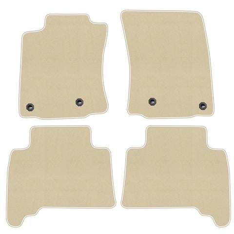 10-23 Toyota 4Runner Nylon Car Floor Mats Liner Front Rear Carpets - Beige