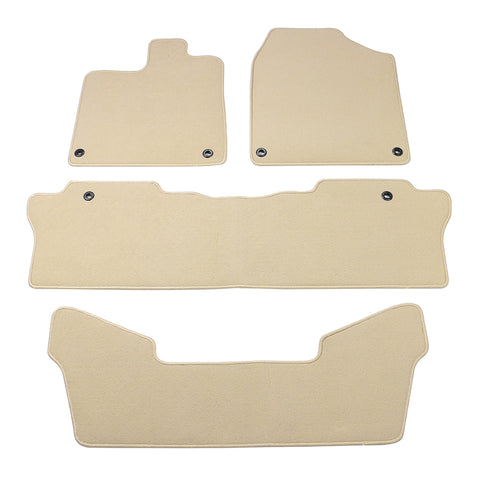 16-23 Honda Pilot Nylon Car Auto Floor Mats Liner Front Rear Carpets - Beige
