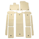 21-23 Toyota Sienna 7 Passenger Car Floor Mats Beige Front Rear Carpets 9PC