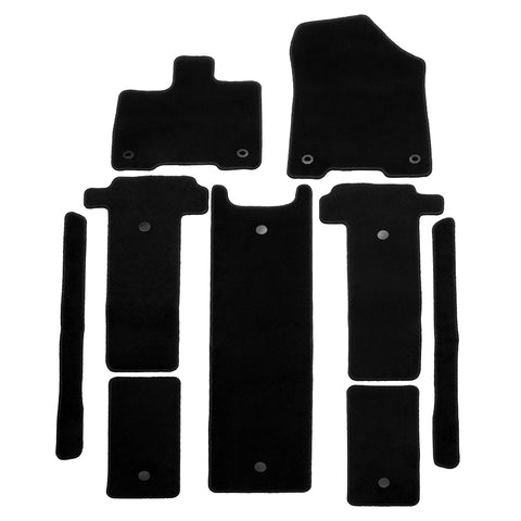 21-23 Toyota Sienna Car Auto Floor Mats Liner Front Rear Carpets - Black