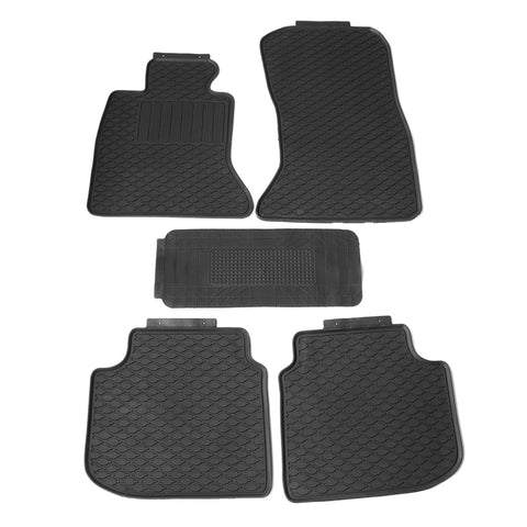 11-16 BMW F10 Sedan Heavy Duty Black Latex Floor Mats Front & Second Row