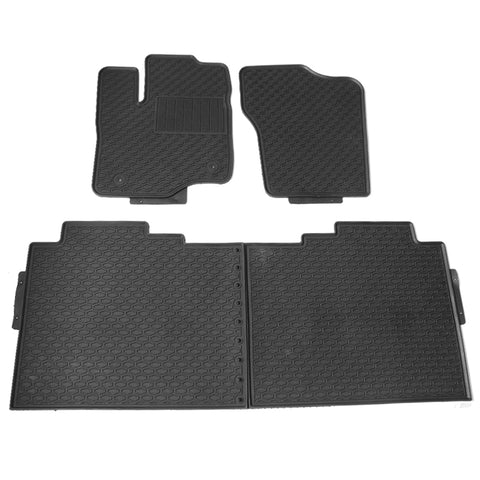 15-19 Ford F-150 F150 Heavy Duty Black Latex Floor Mats Front & Second Row
