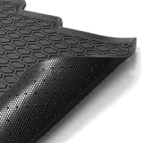 15-19 Ford F-150 F150 Heavy Duty Black Latex Floor Mats Front & Second Row
