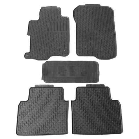 08-12 Honda Accord 4Door Latex All Weather Floor Mat Carpet Black 5PC Set