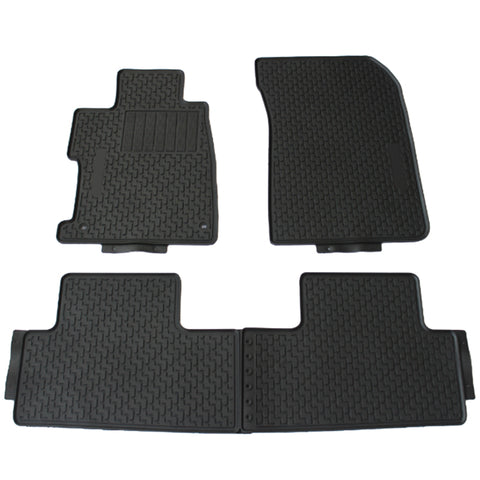 12-15 Civic Sedan PVC Rubber Front Rear Floor Mats Carpet Black All Weather
