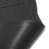 08-17 Mitsubishi Lancer Heavy Duty Black Latex Floor Mats Front Second Row